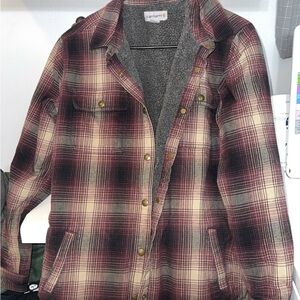 Carhartt Women’s Sherpa Lined Flannel Jacket.